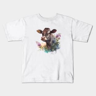 Cow Floral Kids T-Shirt